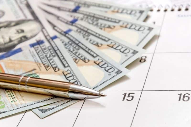 Cash calendar